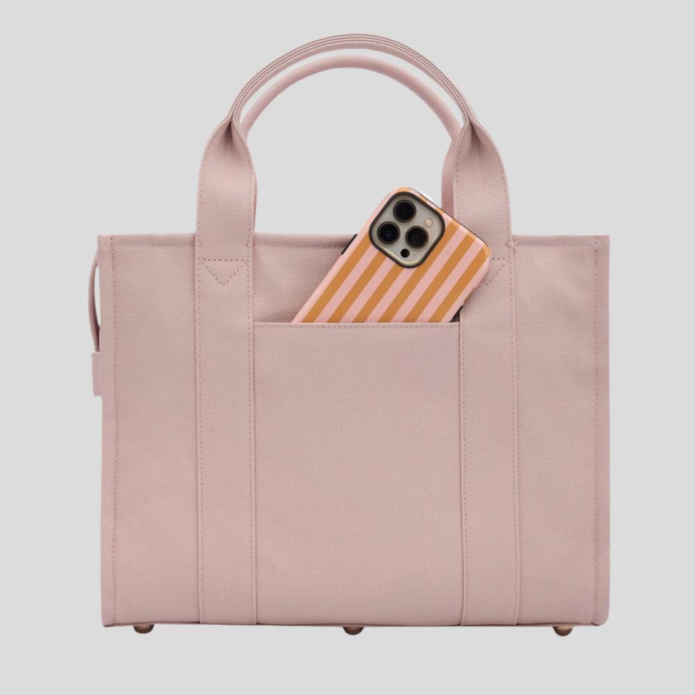 Small Bon Vivant Structured Tote Bag 3.0 - Mini Tote Milk Tea Tote Bag
