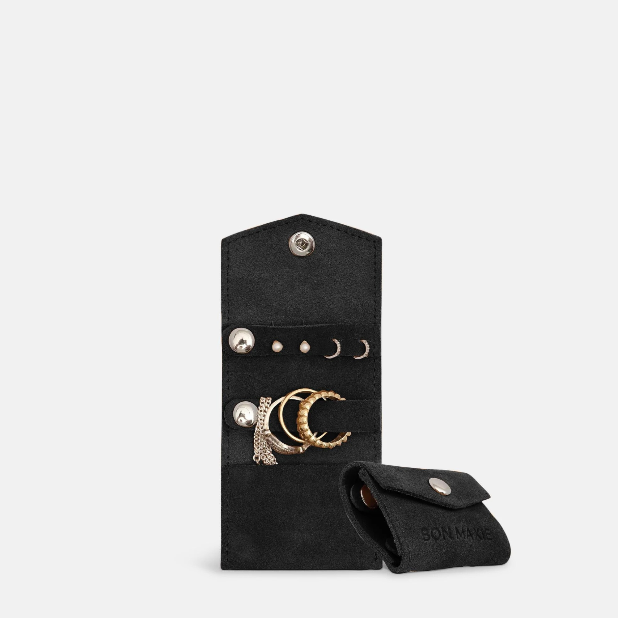 Mini Jewellery Case in microsuede -- Black
