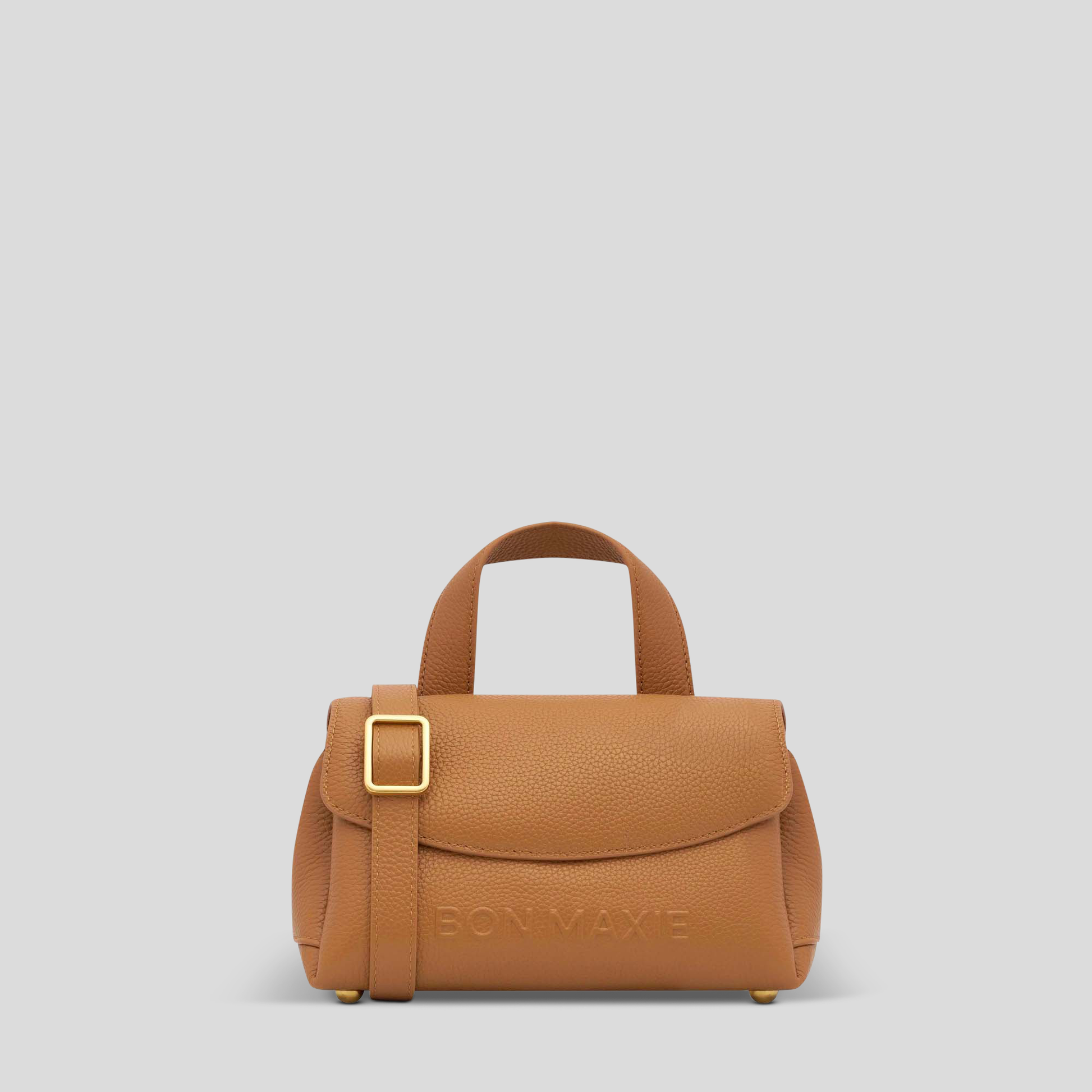 Small tan leather handbag sales