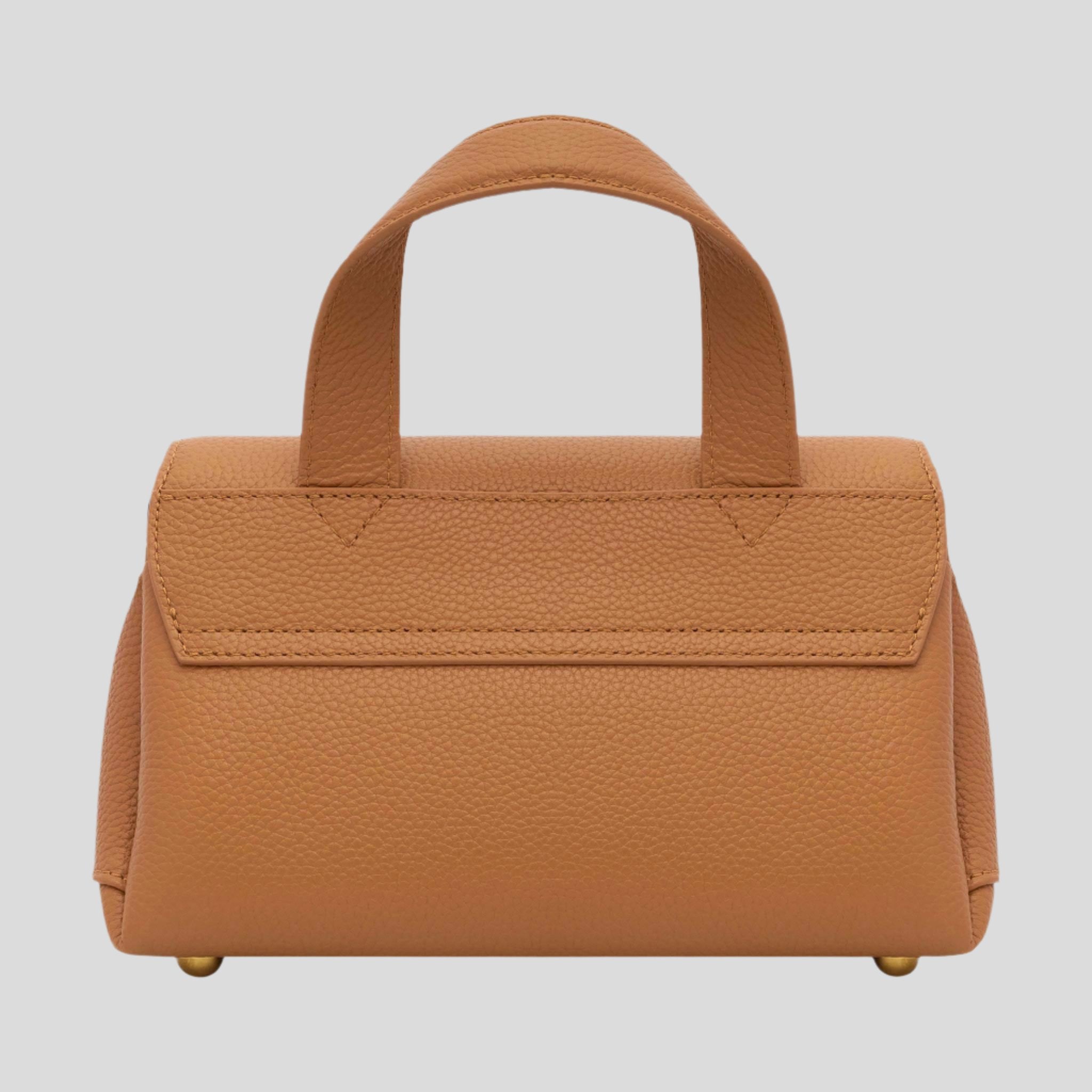 Mini Tryhard Leather Crossbody Bag -- Tan