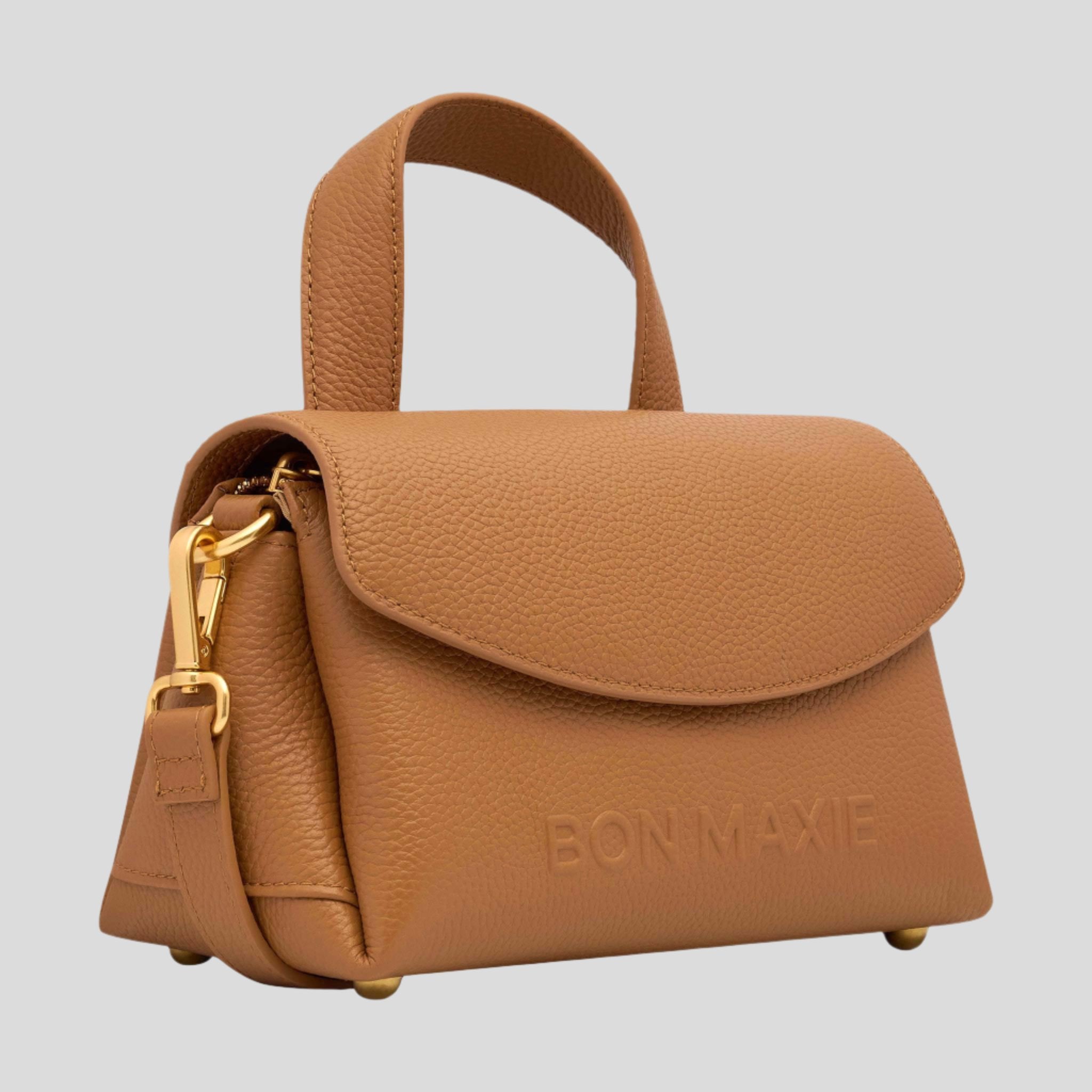 Mini Tryhard Leather Crossbody Bag -- Tan