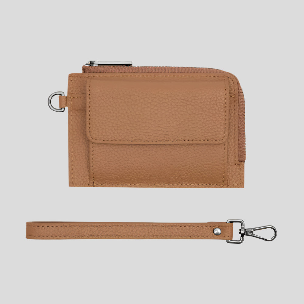 Everyday Mini Wallet - Tan Wallets Brushed Gunmetal