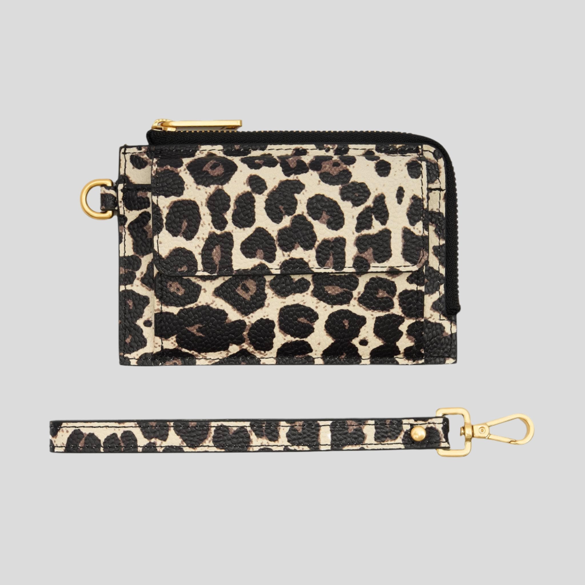 Everyday Leather Mini Wallet -- Leopard