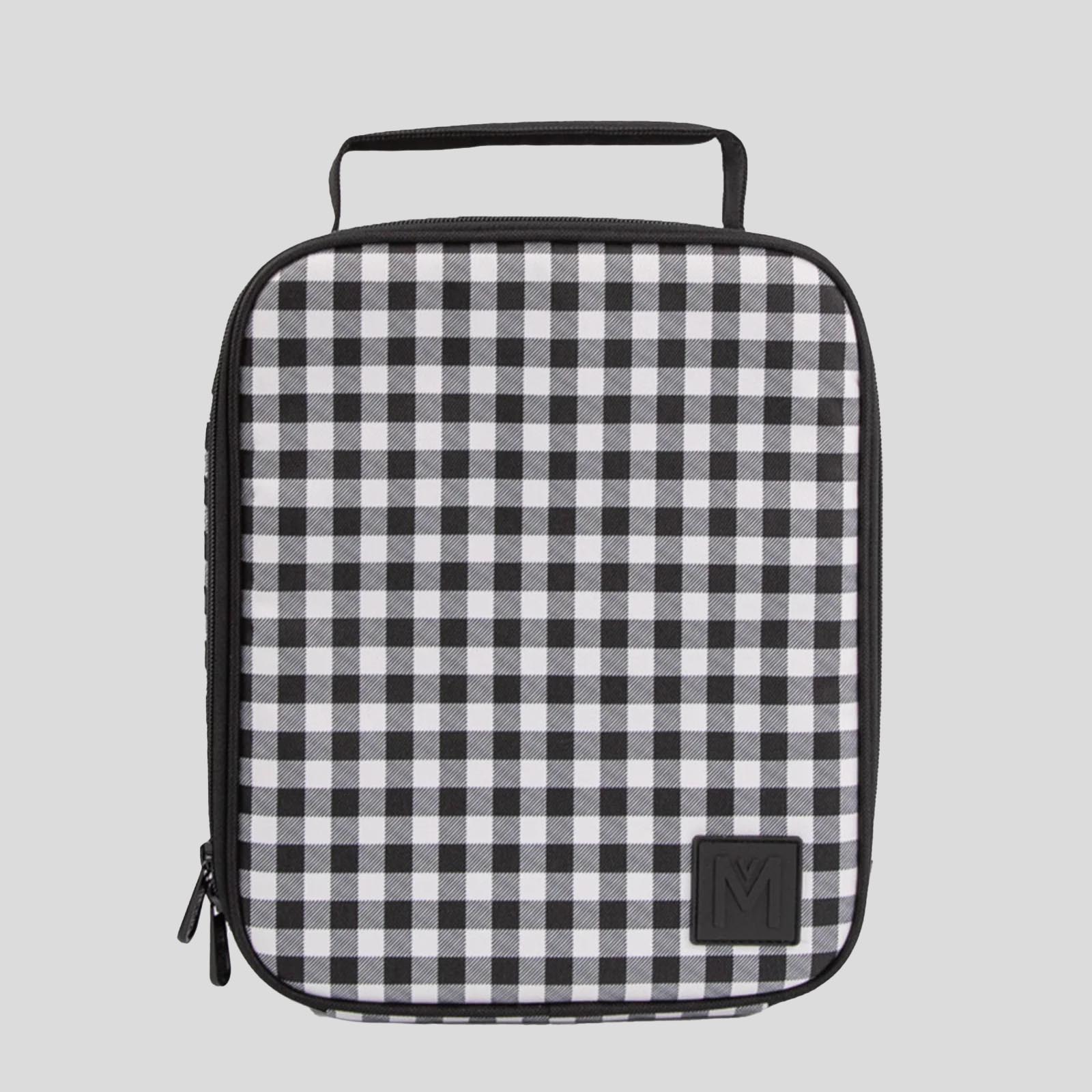 Insulated Lunch Bag Large -- Montii Black Gingham