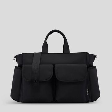 Everyday Multi-Pocket Tote Bag -- Black Nylon