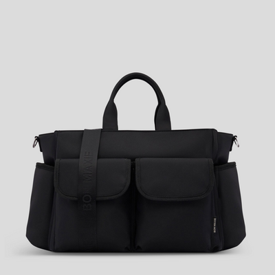 Multi-Pocket Tote Bag -- Black