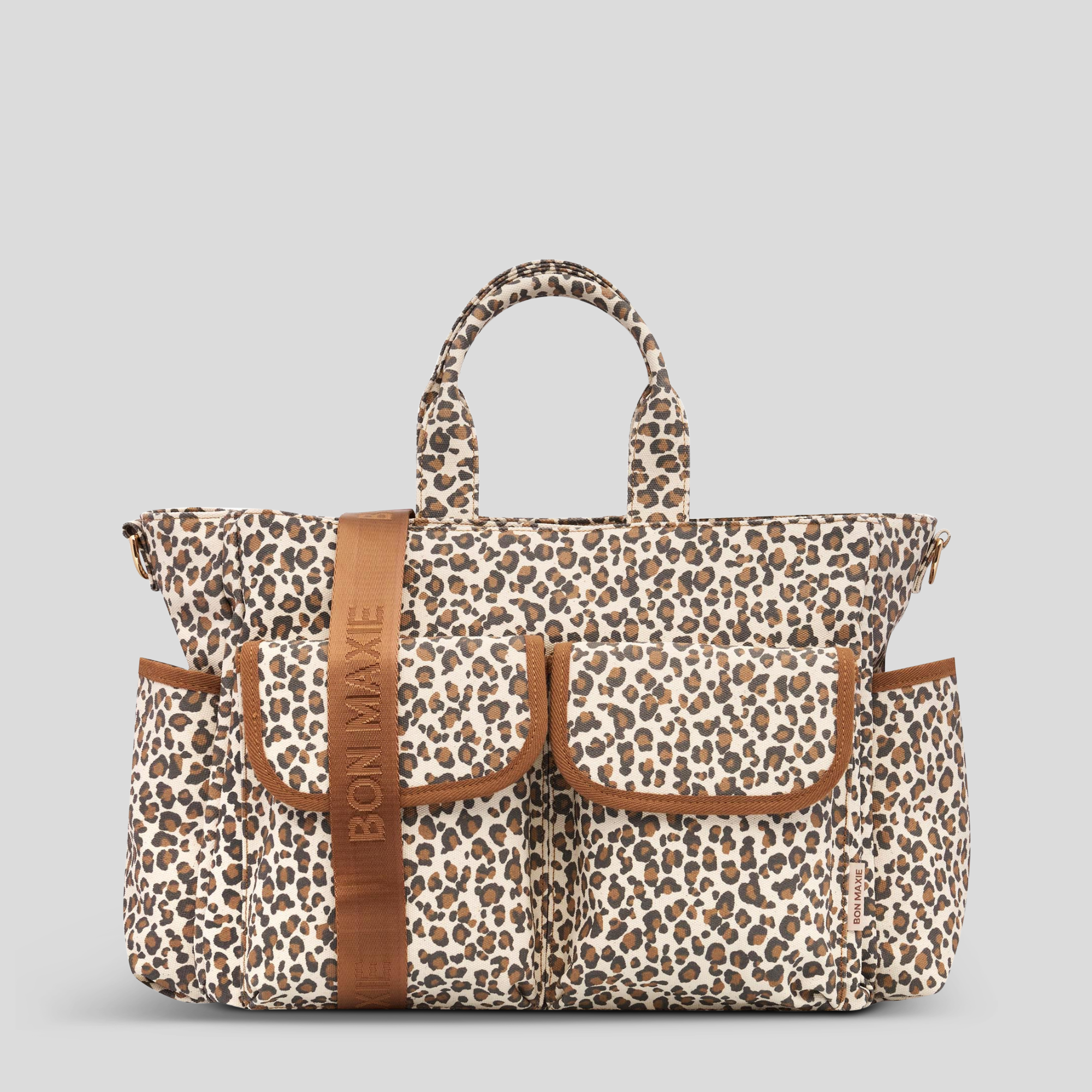 Everyday Multi-Pocket Tote Bag -- Leopard