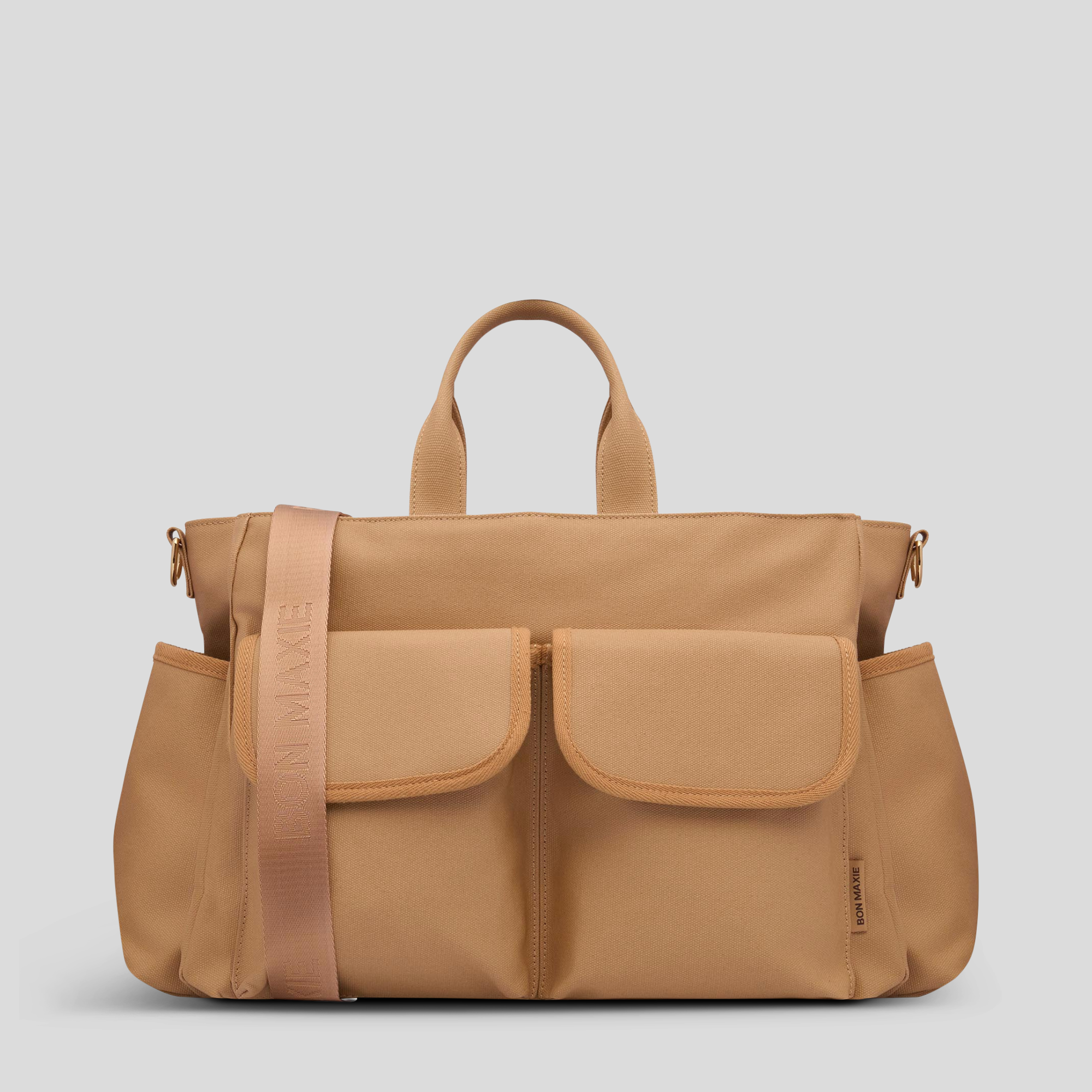 Everyday Multi-Pocket Tote Bag -- Tan