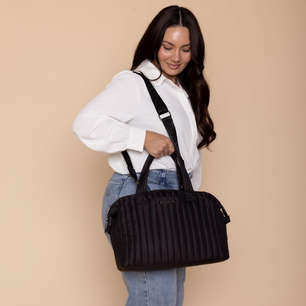 Large Puffy Pillow Crossbody Bag - Black Bags Gold