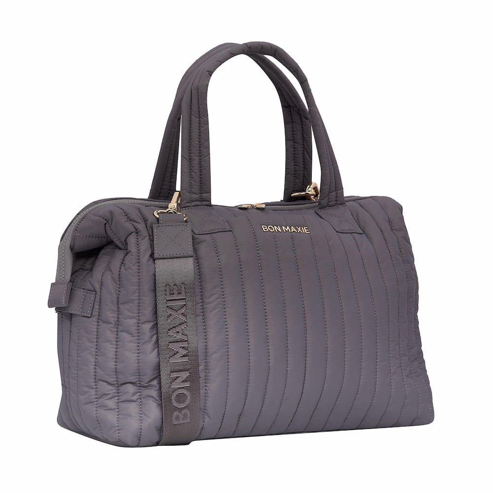 Large Puffy Pillow Crossbody Bag - Charcoal Bags Gold