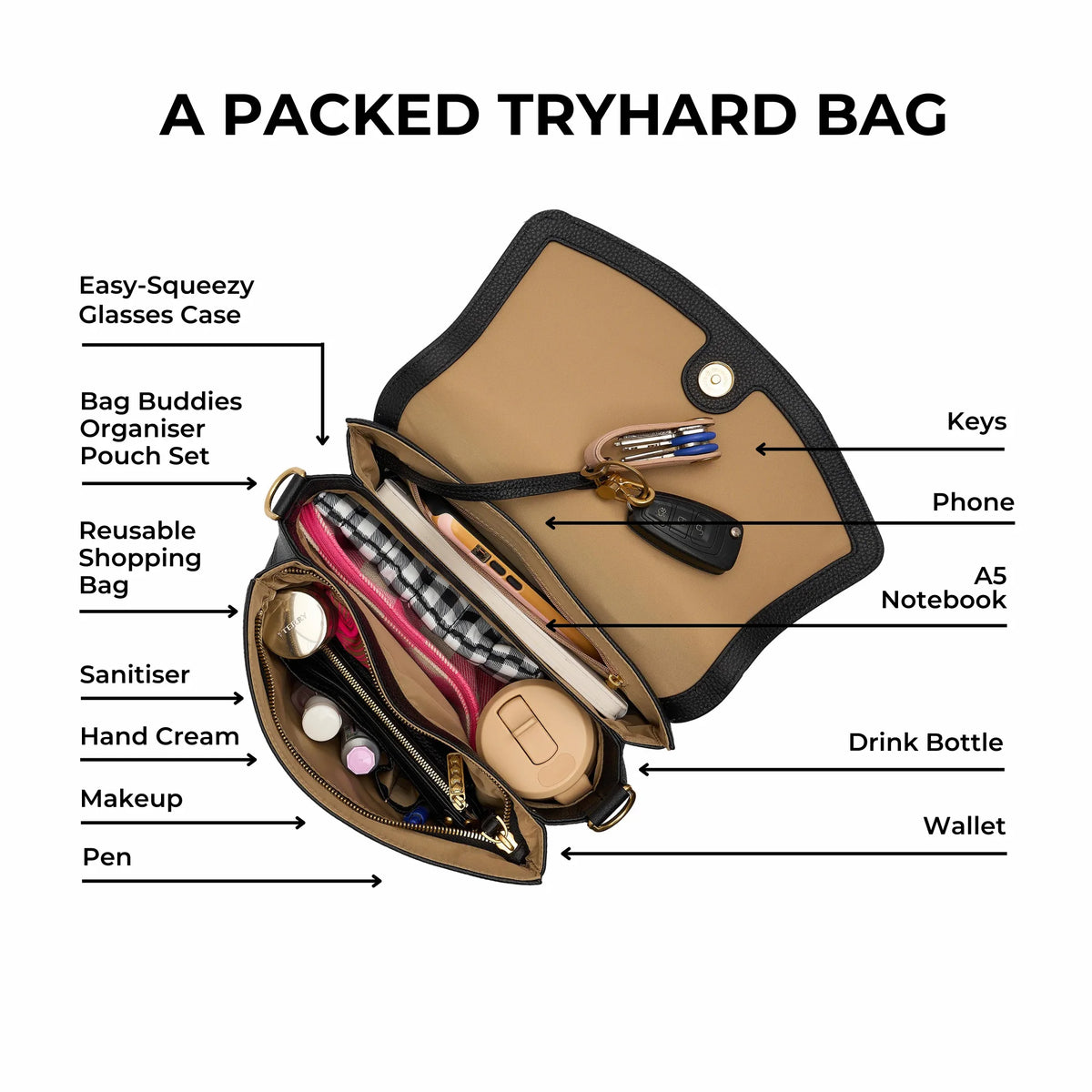 Tryhard Crossbody Handle Bag - Cobalt