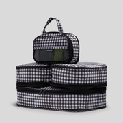 Compression Packing Cube Set -- Black Gingham