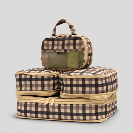 Compression Packing Cube Set -- Tartan