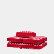 Space-Saving Compression Packing Cube Set of 4 - Pink/Red Stripe