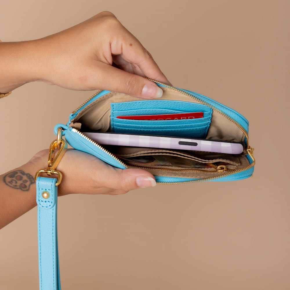 The Phone/Travel Wallet - Electric Blue
