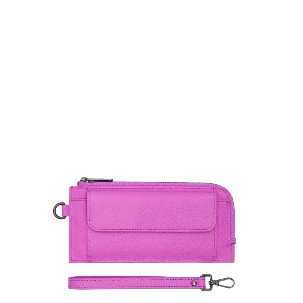 Everyday Slimline Wallet - Fuchsia Wallets Brushed Gunmetal