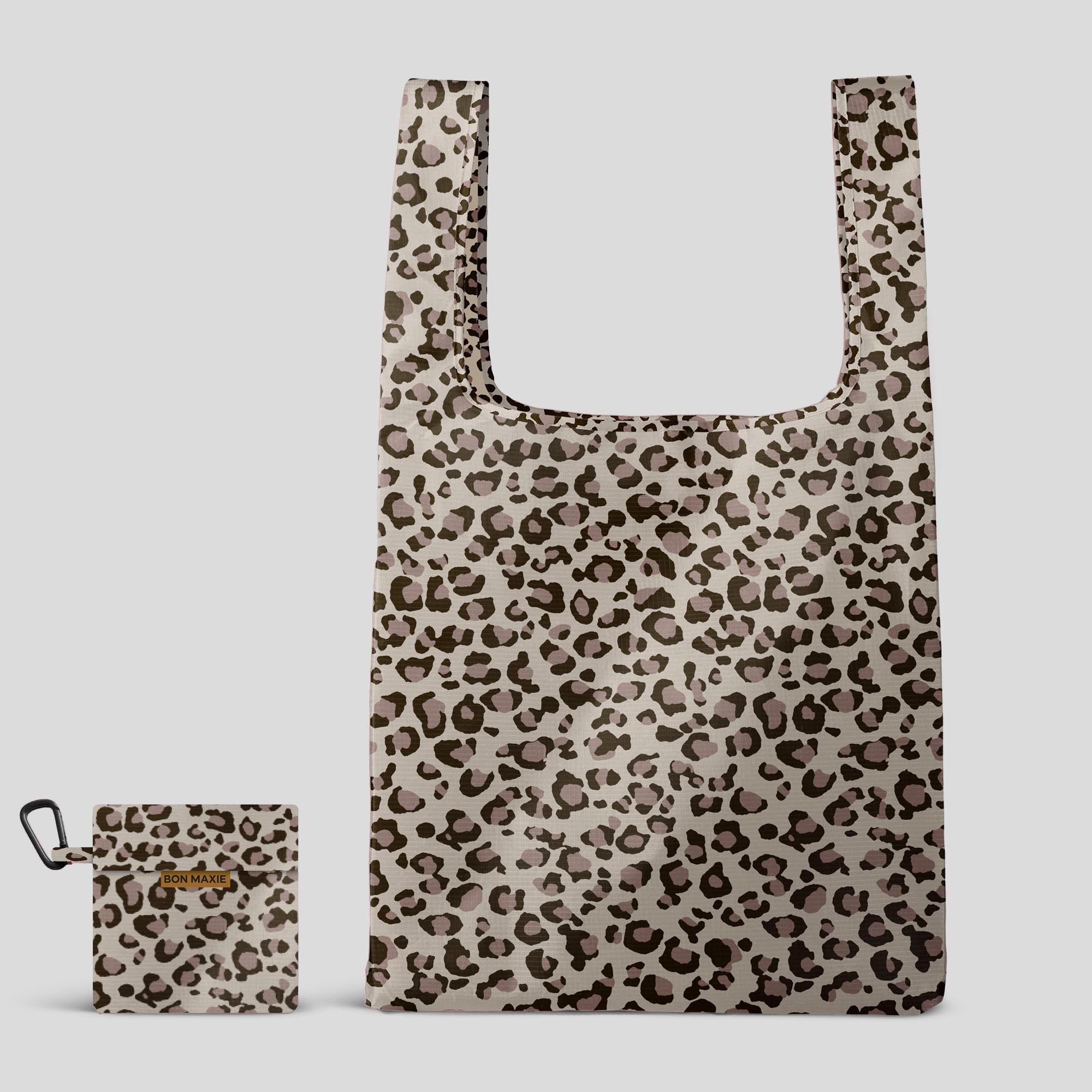 Reusable Shopping Bag - 2 Sizes -- Leopard