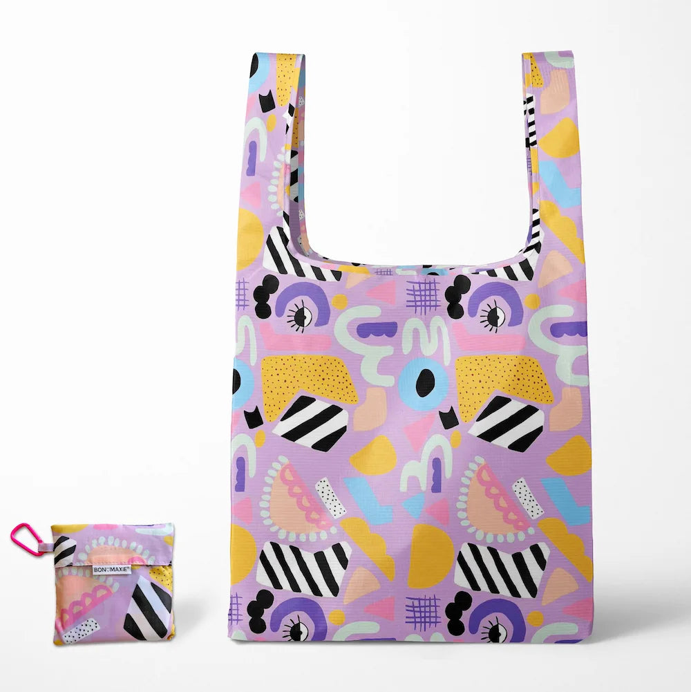Reusable Shopping Bag - Eye Love Purple Bon Maxie