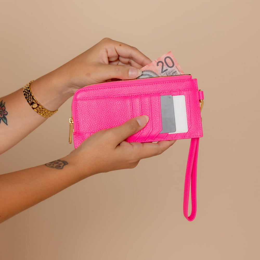 The Slimline Wallet - Neon Pink
