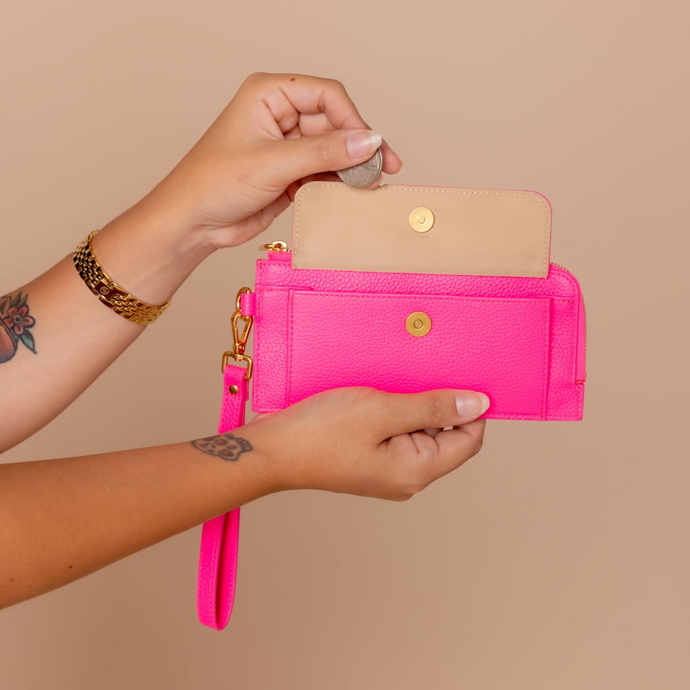The Slimline Wallet - Neon Pink
