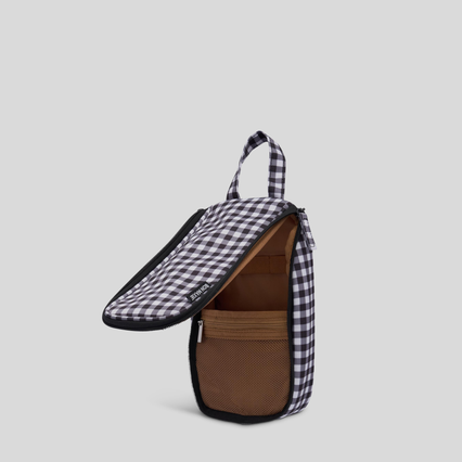 Everyday Slimline Toiletry Bag -- Black Gingham