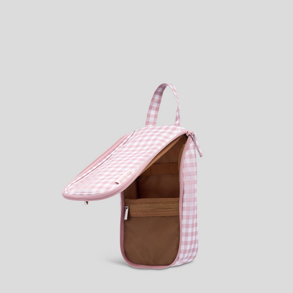 Everyday Slimline Toiletry Bag -- Milk Tea Gingham