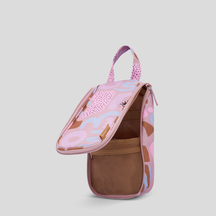 Slimline Hanging Toiletry Bag –  Eye Love Dusty Rose