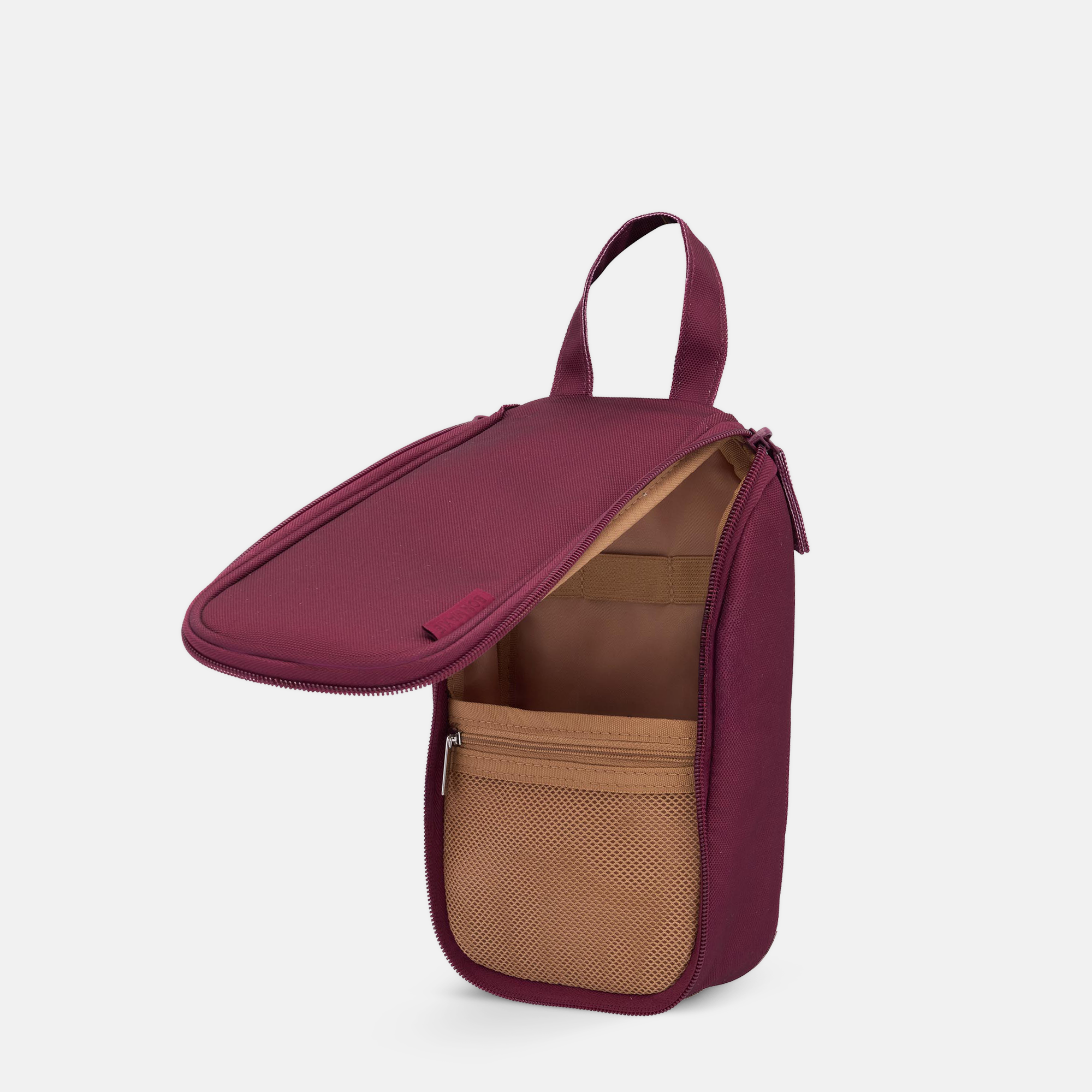 Slimline Washable Hanging Toiletry Bag - Burgundy (minor edge imperfections)