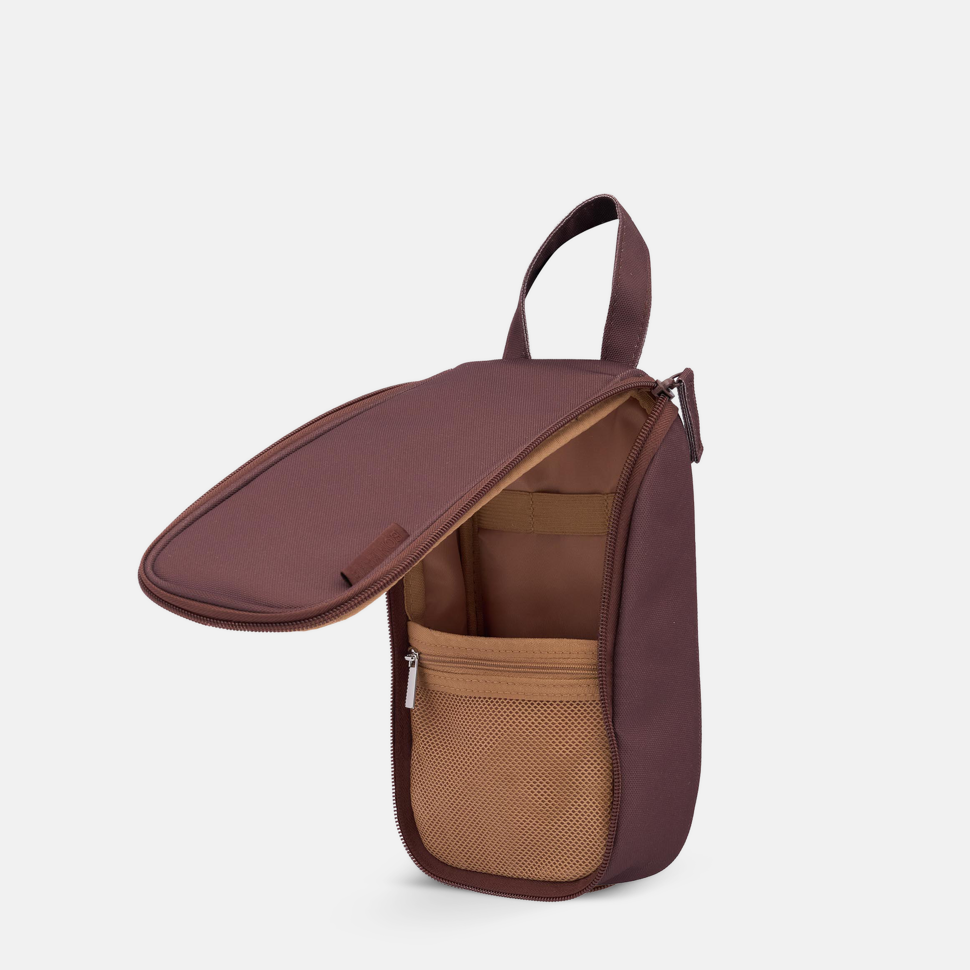 Slimline Washable Hanging Toiletry Bag - Chocolate (minor edge imperfections)