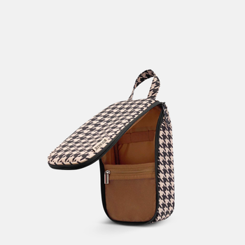 Slimline Washable Hanging Toiletry Bag - Houndstooth