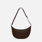 Slouchy Crescent Crossbody Bag - Nappa Leather - Dark Chocolate
