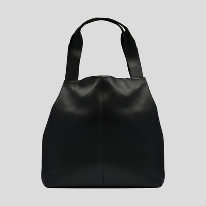 Slouchy Hobo Tote Bag - Black (Leather)