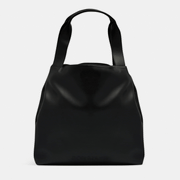 Slouchy Hobo Tote Bag in smooth nappa leather -- Black