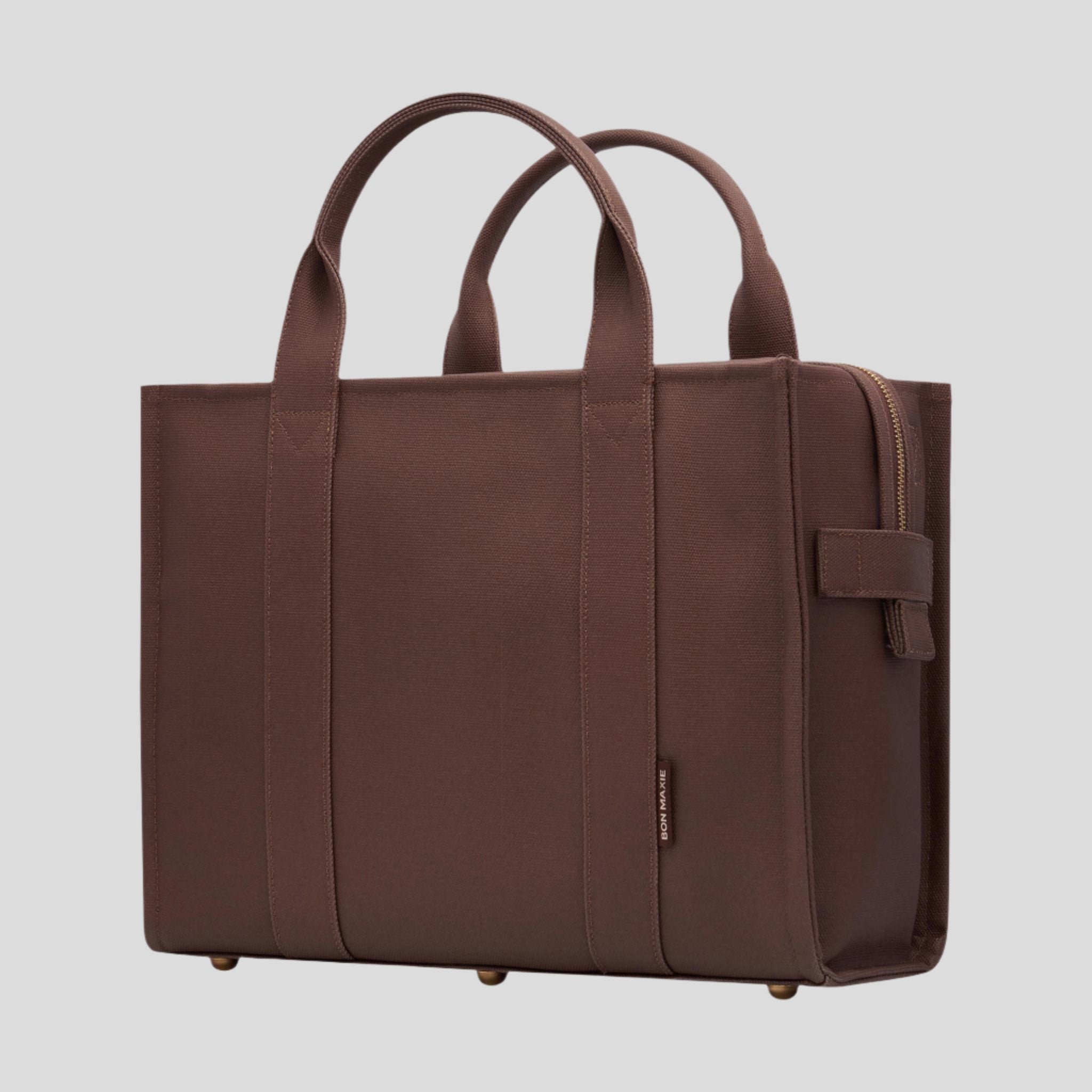 Small Bon Vivant Structured Tote Bag -- Chocolate