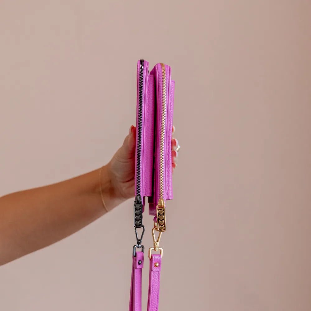 Everyday Slimline Wallet - Fuchsia Wallets Brushed Gunmetal