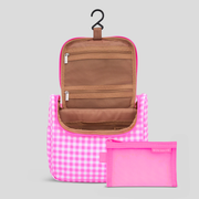 Bon Voyage Travel Toiletry Bag -- Pink Gingham
