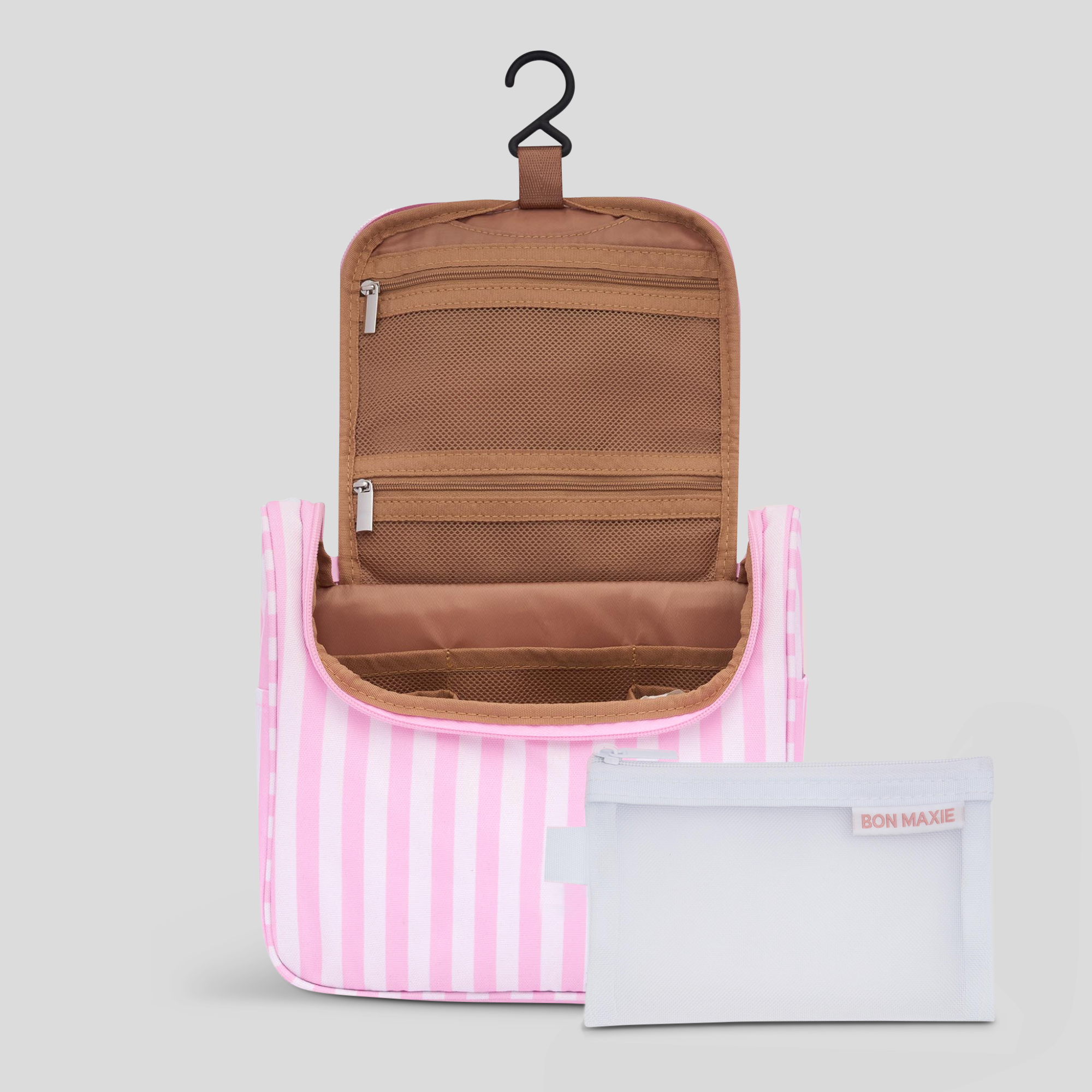 Bon Voyage Travel Toiletry Bag -- Blush Stripe