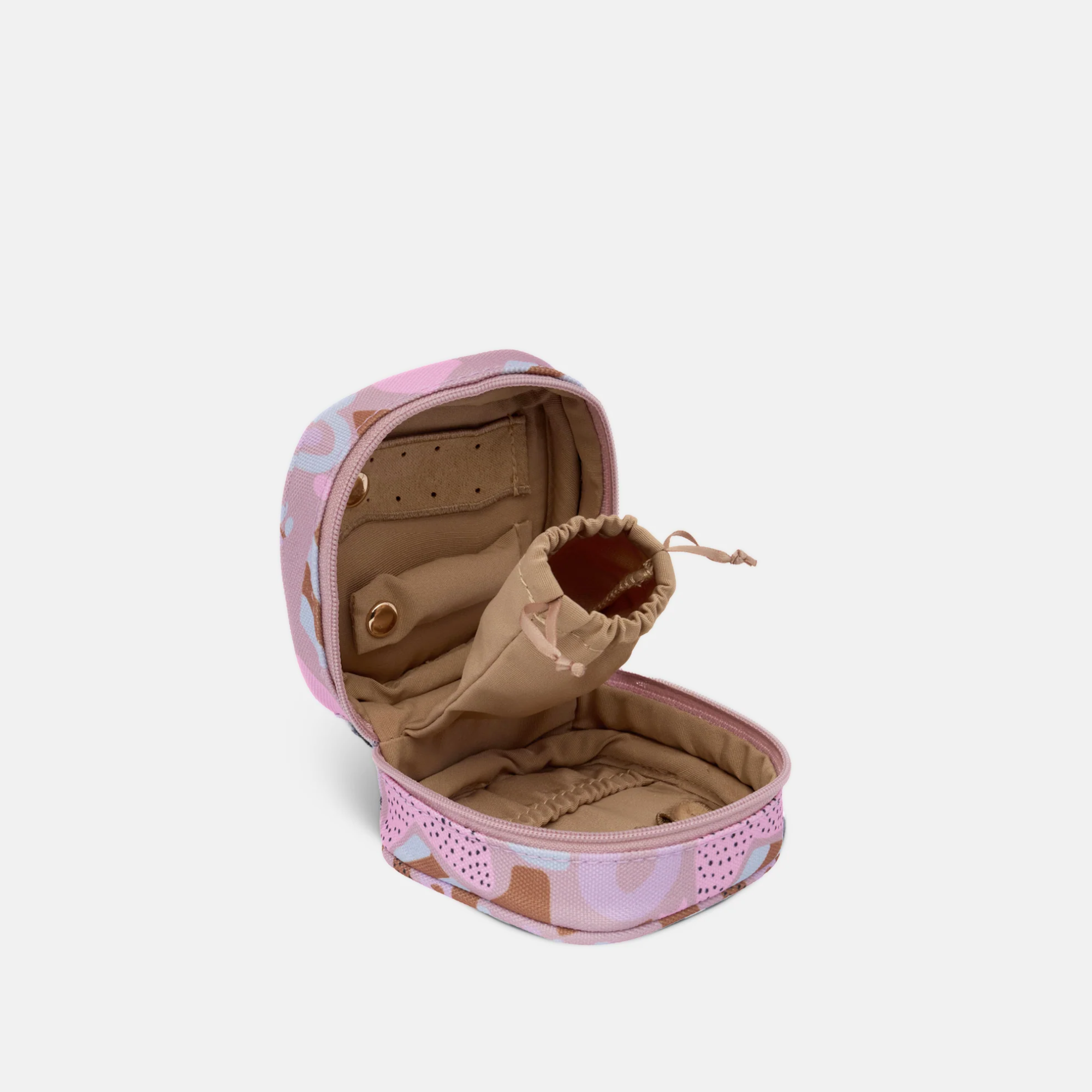 Travel Jewellery Case - Eye Love Dusty Rose