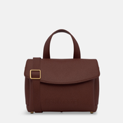 Tryhard Crossbody Bag in pebbled leather - Chocolate