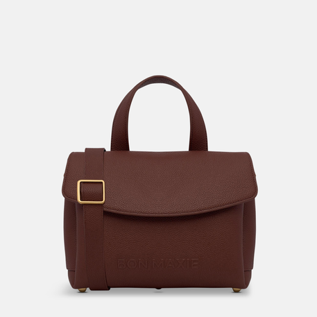 Tryhard Top Handle + Crossbody Bag - Pebbled Leather - Chocolate