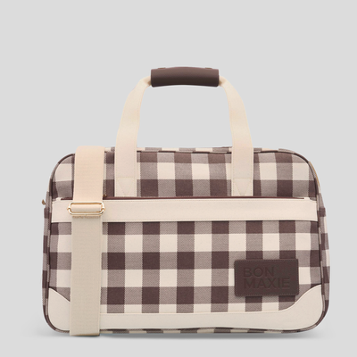 Bon Voyage Weekender Bag -- Chocolate Gingham