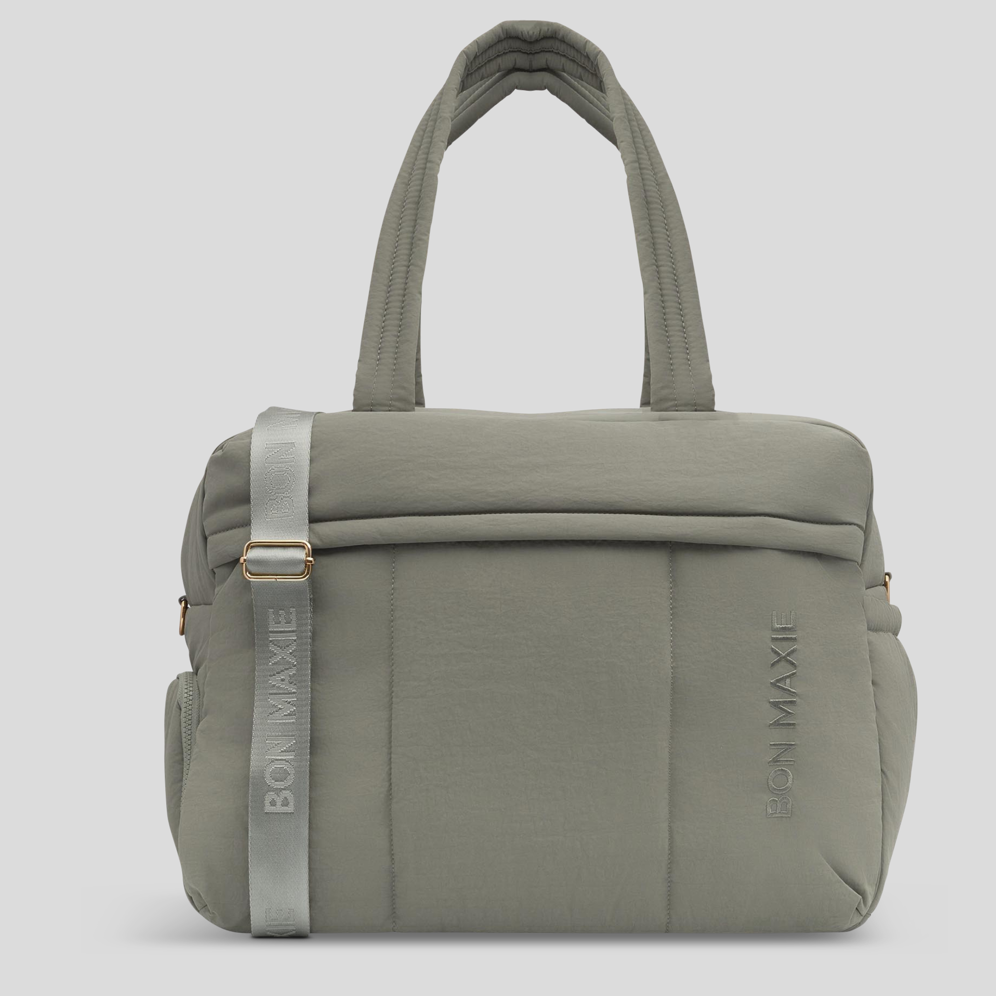 Large Weekender Nylon Duffel Bag -- Sage