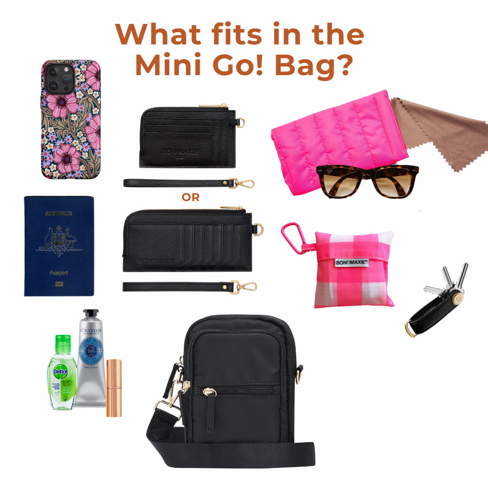 Bon Maxie Bags Mini Go! Crossbody Bag - Black