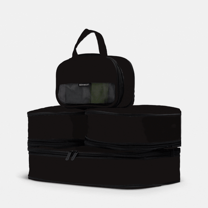 Space-Saving Compression Packing Cube Set - Black