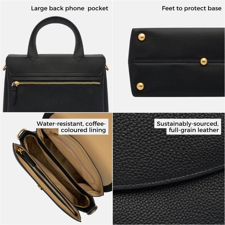 Bon Maxie Tryhard Crossbody Handle Bag in black, feature highlights