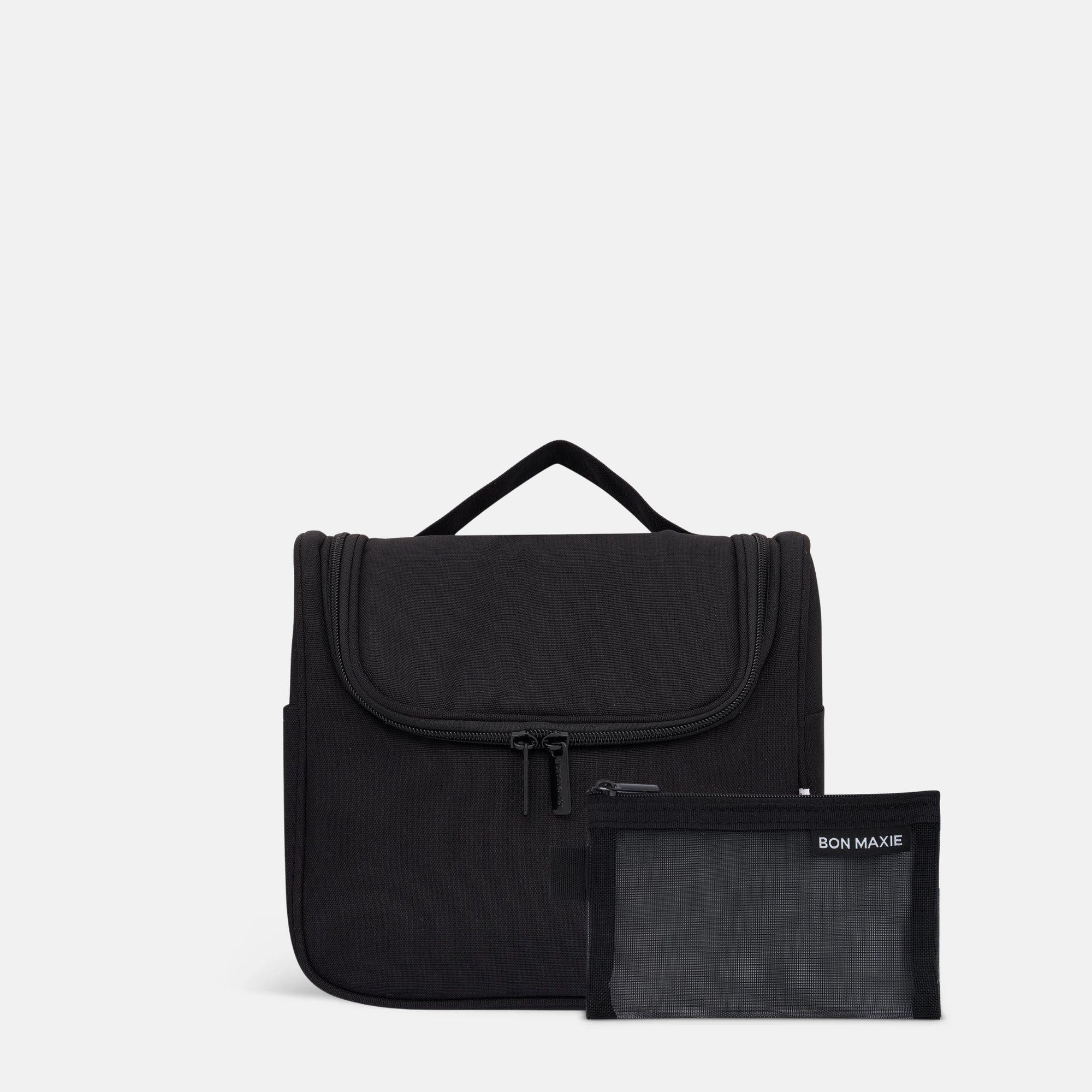 Hanging Travel Toiletry Bag Set in Black
