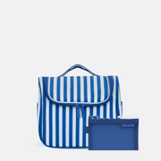 Hanging Travel Toiletry Bag Set - Blue Stripes