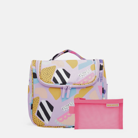 Hanging Travel Toiletry Bag Set - Eye Love Purple