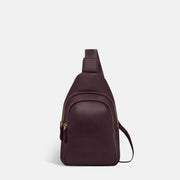 Multi-Wear Crossbody Bag - Burgundy Nappa Leather