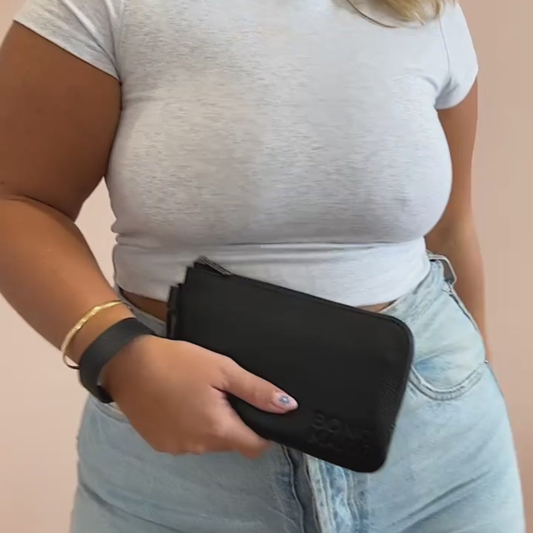 Load video: Leather Phone Wallet Pouch -- Sage